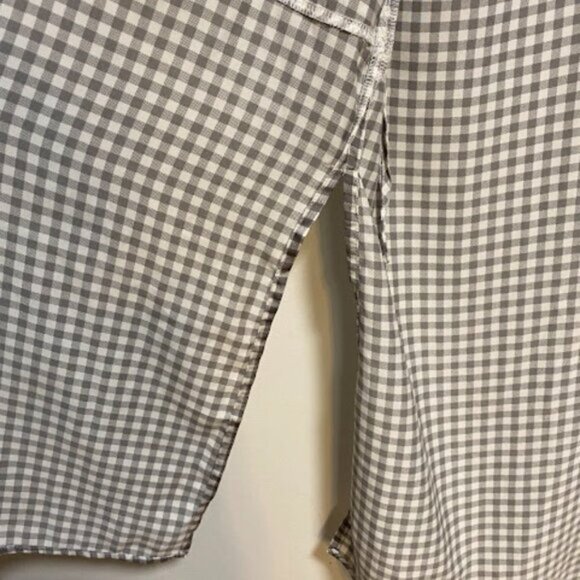 40 Winks Gray White Gingham Women's Kimono Cardigan Size S/P - Picture 7 of 13